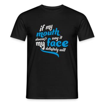 Mon visage le fera certainement - T-shirt homme - noir - Devant - AI Model Male 178 light (178cm)