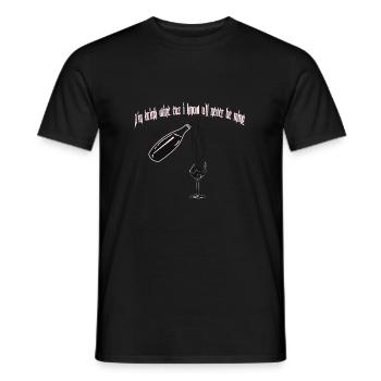 I m drink wine cecause u ll never be mine - T-shirt homme - noir - Devant - AI Model Male 178 light (178cm)