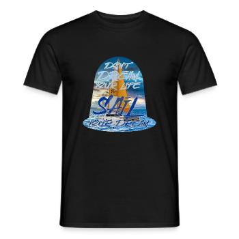Ne rêvez pas votre vie, naviguez votre rêve - Catamaran - T-shirt homme - noir - Devant - AI Model Male 178 light (178cm)
