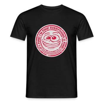 Tout va bien devis - T-shirt homme - noir - Devant - AI Model Male 178 light (178cm)