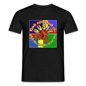 Got Created the musik5 - Männer T-Shirt - Schwarz - Vorne - AI Model Male 178 light (178cm)