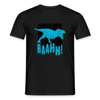 Dino Design Shirt Lustig Ausdruck - Männer T-Shirt - Schwarz - Vorne - AI Model Male 178 light (178cm)