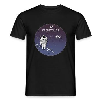 Interstellaire astronaute en orbite - T-shirt homme - noir - Devant - AI Model Male 178 light (178cm)