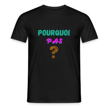 pourquoi pas - T-shirt homme - noir - Devant - AI Model Male 178 light (178cm)