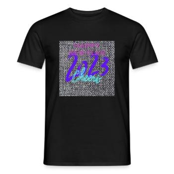 Frohes neues Jahr 2023 - Männer T-Shirt - Schwarz - Vorne - AI Model Male 178 light (178cm)