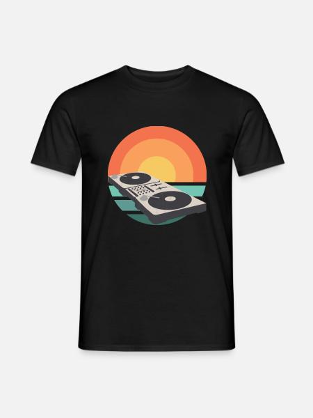 DJ Mischpult SunSet Mixer - Männer T-Shirt - Schwarz