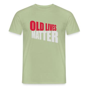 old lives matter quote - Men's T-Shirt - sage - Front - AI Model Male 178 light (178cm)