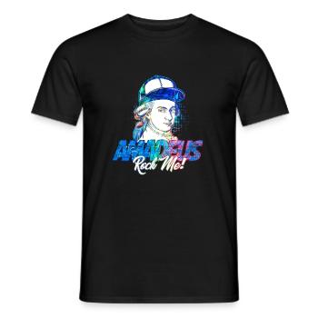 Amadeus Rock Me | Wolfgang Amadeus Mozart Classique - T-shirt homme - noir - Devant - AI Model Male 178 light (178cm)