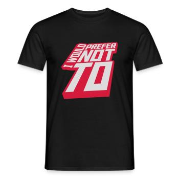I prefer not to - Men's T-Shirt - black - Front - AI Model Male 178 light (178cm)