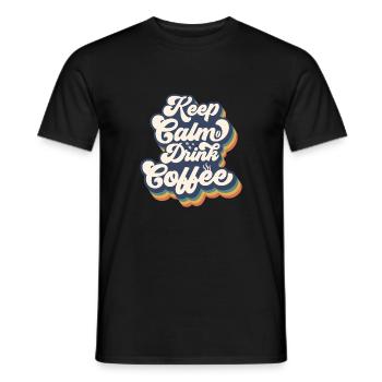 Coffee - Männer T-Shirt - Schwarz - Vorne - AI Model Male 178 light (178cm)