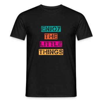 Enjoy - Männer T-Shirt - Schwarz - Vorne - AI Model Male 178 light (178cm)