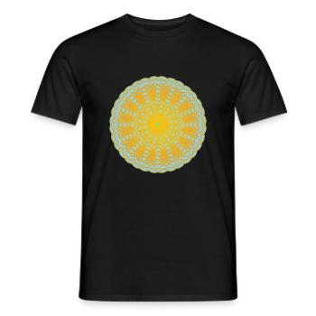 Mandala Lumière du ciel - T-shirt homme - noir - Devant - AI Model Male 178 light (178cm)