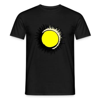 Sun Summer Watercolor Nature Beach Sky Vector - Men's T-Shirt - black - Front - AI Model Male 178 light (178cm)