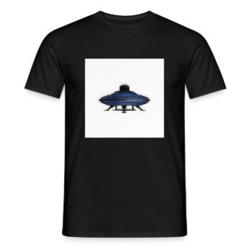 UFO - Men's T-Shirt - black - Front - AI Model Male 178 light (178cm)