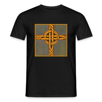 Celtic Cross - Men's T-Shirt - black - Front - AI Model Male 178 light (178cm)