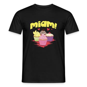 Miam des cupcakes ! - T-shirt homme - noir - Devant - AI Model Male 178 light (178cm)