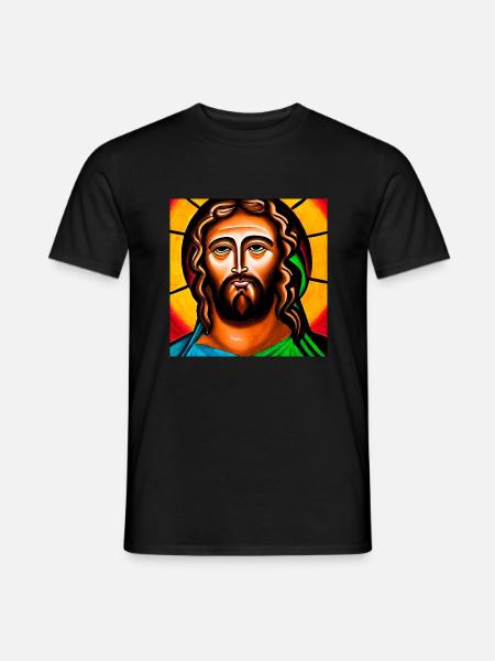 Portrait of Jesus Christ - Men's T-Shirt - black