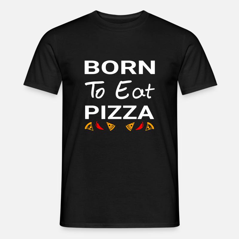 Pizza - Männer T-Shirt - Schwarz