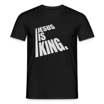 jesus is king quote - Men's T-Shirt - black - Front - AI Model Male 178 light (178cm)