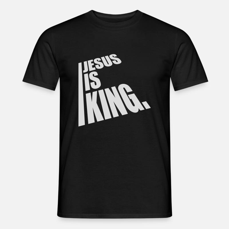 jesus is king Zitat - Männer T-Shirt - Schwarz