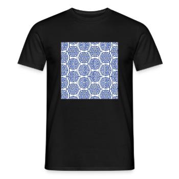 Chinesisches Muster - Männer T-Shirt - Schwarz - Vorne - AI Model Male 178 light (178cm)