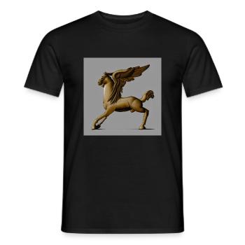 Pegasus - Heren T-shirt - zwart - Voor - AI Model Male 178 light (178cm)