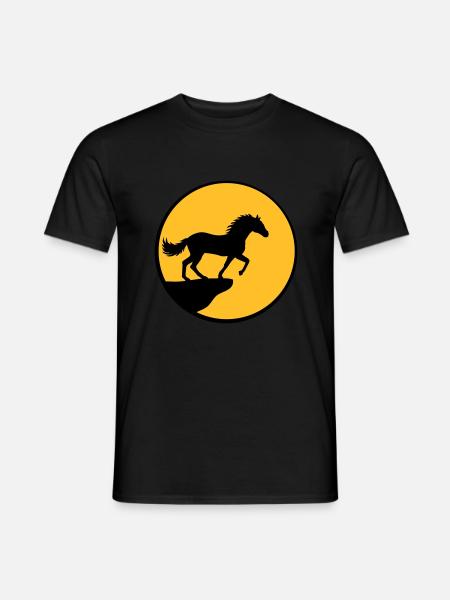 Standing Horse Cliff Moon - Men's T-Shirt - black