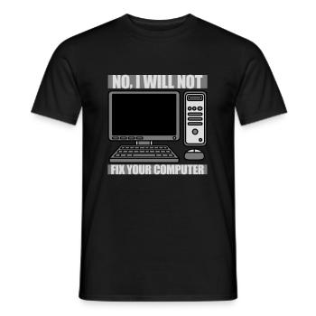 Ne pas réparer votre ordinateur - T-shirt homme - noir - Devant - AI Model Male 178 light (178cm)