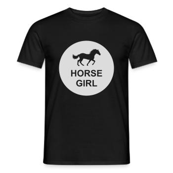 Citation de fille de cheval disant - T-shirt homme - noir - Devant - AI Model Male 178 light (178cm)