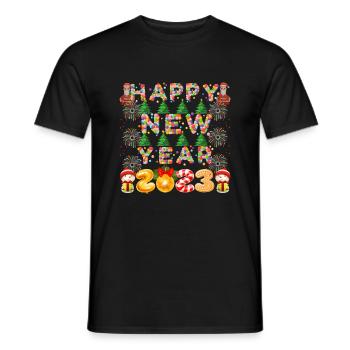 Christmas Approaching Merry Christmas - Men's T-Shirt - black - Front - AI Model Male 178 light (178cm)