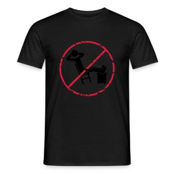 Entspannen verboten Zone Schild - Männer T-Shirt - Schwarz - Vorne - AI Model Male 178 light (178cm)
