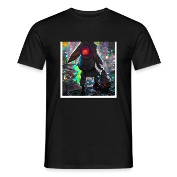 Serie: Distopia of Christmas - Männer T-Shirt - Schwarz - Vorne - AI Model Male 178 light (178cm)