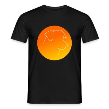 Jack Russel Terrier orange yellow - Men's T-Shirt - black - Front - AI Model Male 178 light (178cm)