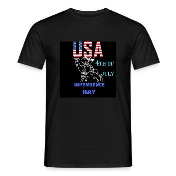 États-Unis, Statue de la Liberté - T-shirt homme - noir - Devant - AI Model Male 178 light (178cm)
