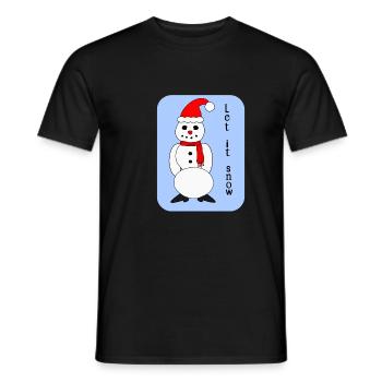 Let it snow - Männer T-Shirt - Schwarz - Vorne - AI Model Male 178 light (178cm)