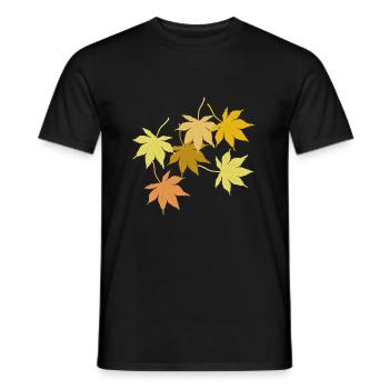 Maple leaf - Men's T-Shirt - black - Front - AI Model Male 178 light (178cm)