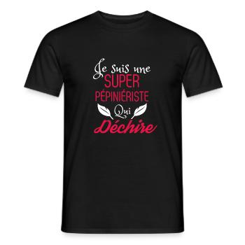 Super pépiniériste qui déchire - T-shirt homme - noir - Devant - AI Model Male 178 light (178cm)