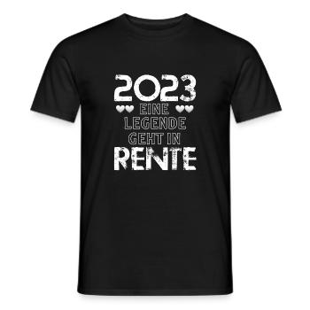 2023 eine Legende geht in Rente - Männer T-Shirt - Schwarz - Vorne - AI Model Male 178 light (178cm)