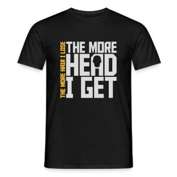J’ai plus de tête - T-shirt homme - noir - Devant - AI Model Male 178 light (178cm)