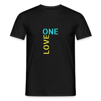 One Love Design als Zeichen der Solidarität - Männer T-Shirt - Schwarz - Vorne - AI Model Male 178 light (178cm)