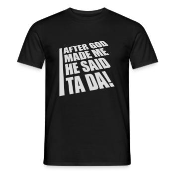 Après que Dieu m’ait fait - T-shirt homme - noir - Devant - AI Model Male 178 light (178cm)