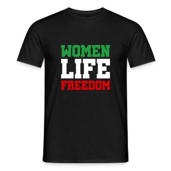 Liberté de vie de femme - Iran - Mahsa Amini - T-shirt homme - noir - Devant - AI Model Male 178 light (178cm)