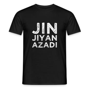 Jin Jiyan Azadi - Liberté de vie des femmes - Mahsa Amini - T-shirt homme - noir - Devant - AI Model Male 178 light (178cm)