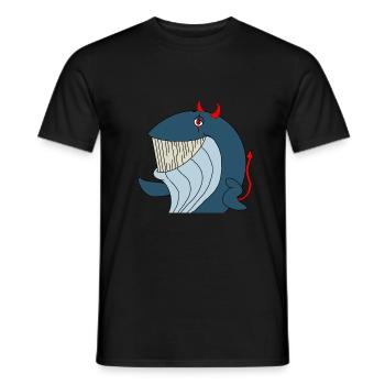 Devil Whale - Männer T-Shirt - Schwarz - Vorne - AI Model Male 178 light (178cm)