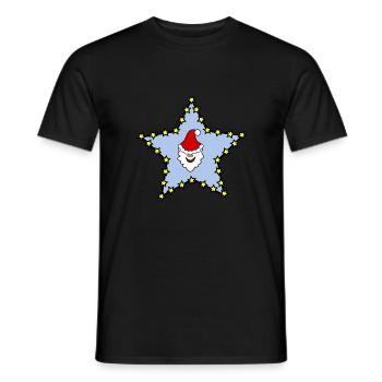 Étoile de Noël - T-shirt homme - noir - Devant - AI Model Male 178 light (178cm)
