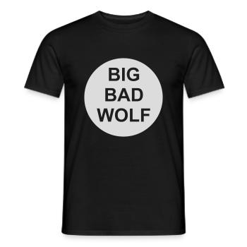 big bad wolf quote - Men's T-Shirt - black - Front - AI Model Male 178 light (178cm)