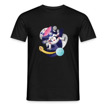 Sidereal space - Men's T-Shirt - black - Front - AI Model Male 178 light (178cm)
