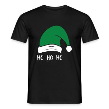HO HO HO - Men's T-Shirt - black - Front - AI Model Male 178 light (178cm)