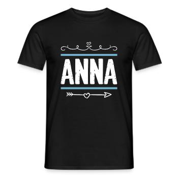 Anna - Männer T-Shirt - Schwarz - Vorne - AI Model Male 178 light (178cm)