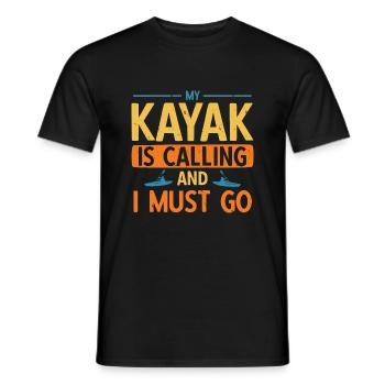 Paddel-Boot Kanu-Fahrer Für Kajak - Männer T-Shirt - Schwarz - Vorne - AI Model Male 178 light (178cm)